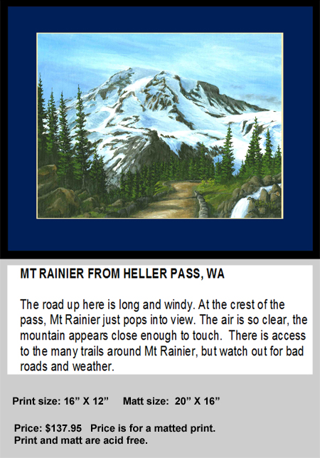 Mt Rainier from Heller Pass